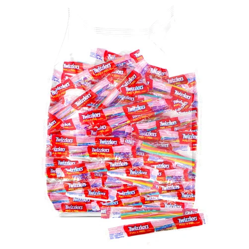 Taboom Twizler Pull N Peel Pastel Strawberry Blast Licorice 2 Pound - Bulk Individually Wrapped Fruity Chewy Candy For Basket Fillers, Egg Hunt Sweets, Party Favors & Treats - Approx 72 Pieces