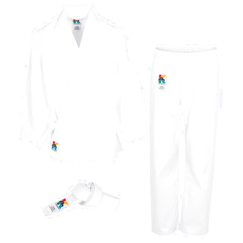 BLACK BELT KIDS Karate Uniform for Boys and Girls - Our Kids White Karate Gi Set Includes Karate Pants and a White Belt.