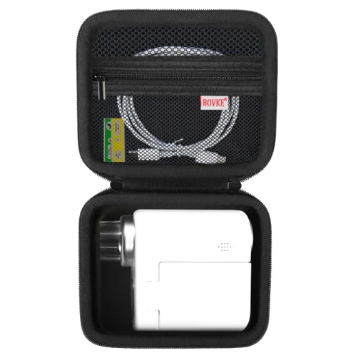 BOVKE Microscope Case Compatible with Microscope for Kids, 1000X Handheld Kids Microscope, Portable Mini Microscope for Kids Travel Case with Mesh Pocket for Date Cables and Sample Slides, Black