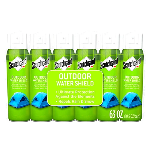 Scotchgard Outdoor Water Shield Fabric Spray, Water Repellent Spray for Spring and Summer Outdoor Gear and Patio Furniture, Fabric Spray for Outdoor Items, 63 Ounces (6 Cans)