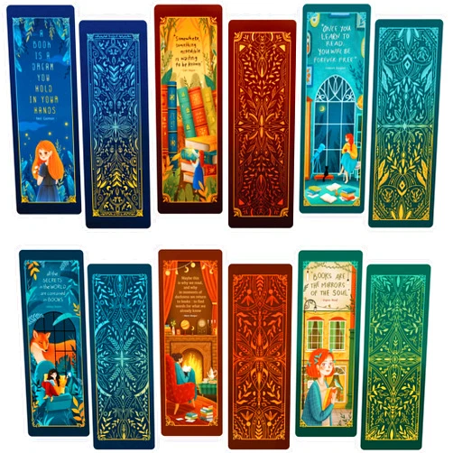Livin Harmony Set of Cute Bookmarks for Women - Pack of Inspirational Bookmarks for Girls - Unique Book Marks for Book Lovers - Aesthetic Kids Bookmarks for Student Gifts Bulk - Book Lovers Gifts