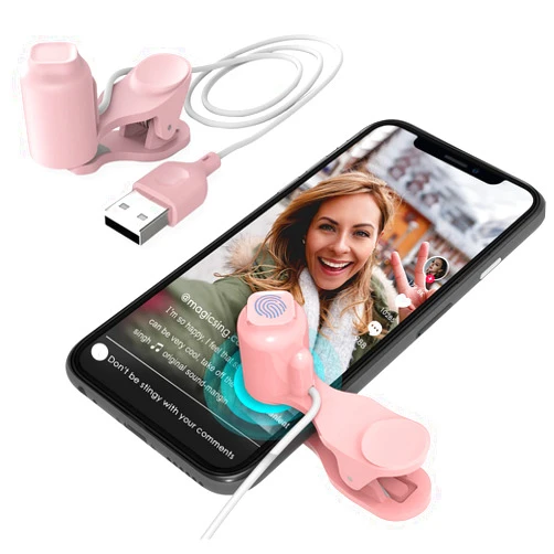 Kissfee Auto Clicker for Phone Automatic Phone Screen Tapper, Simulated Finger Clicking USB Simulator for Gaming, Shopping, Giving a Like in Tiktok, Lightning Deal, Live Broadcasts, Reward Tasks (Pink)
