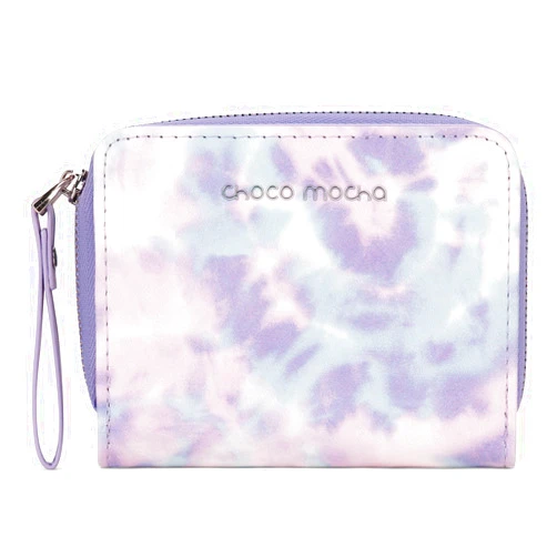 Choco Mocha Leather Girls Wallet for Kids 9-12 12-14 Wallet for Teen Girls 8-10 10-12 Girl Gift, Tie Dye-Purple