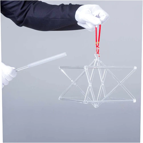 YongFeiCryatal 5inch Chakra Optically Clear Quartz Crystal Singing Merkaba Pyramid Healing Musical Instrument