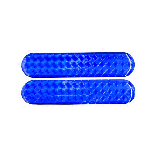 Reemky 10Pcs Blue Reflective Safety Warning CarSelf-Adhesive Reflector Sticker 4 Colors Optional（10.6CM X 2.3CM）