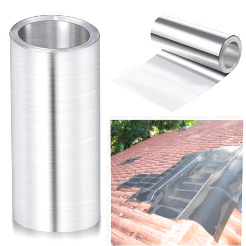 Succulentlovers 8'' x 20' Aluminum Flashing Roll - Roof Flashing, 0.2mm Thickness Aluminum Roof Panels, Metal Roof Flashing for Sealing Windows Doors, Shed Weatherproofing Areas
