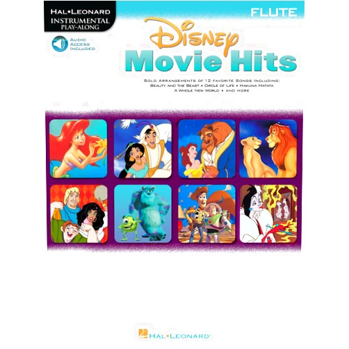 By Hal Leonard Corp. (Author) Disney Movie Hits - Flute - Book/Online Audio