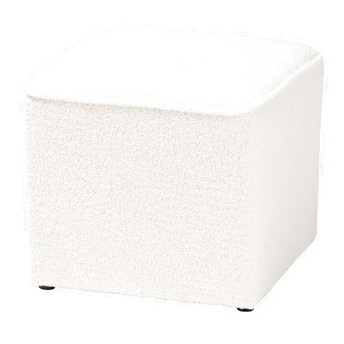 Baxton Studio Isaiah Ottoman, One Size, Ivory