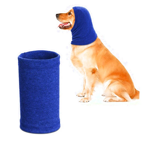 Rbenxia Quiet Ears for Dogs, Rbenxia 1 Piece Dog Ear Cover Hoodies Dog Ear Muffs Headband Noise Ear Protection Warm Winter Ear Scarf (Blue, Small)
