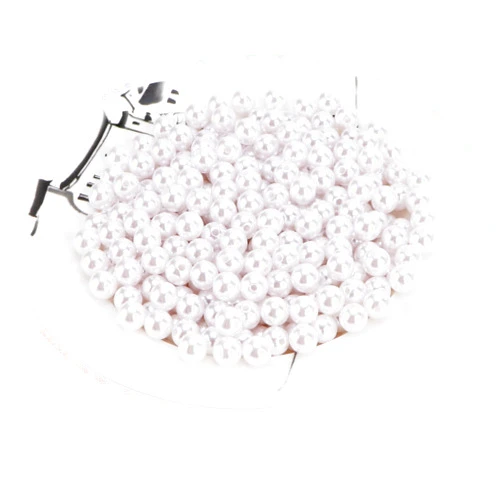 Mogdeker Pearl Beads for Craft,Mogdeker 300pcs White Artificial Pearl, 12MM Round Pearl with Hole, Craft Beads Loose Pearls for Sewing Crafts DIY, Jewelry Making, Vase Filling, Home Decor