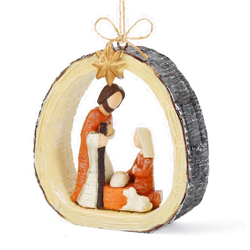 Qulable Christmas Ornaments 2024, Nativity Scene Christmas Tree Hanging Ornament, Nativity Xmas Tree Decorations for Winter Holiday, Birth of Jesus Decor Religious Gift for Family Friends and Christian