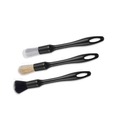 IVYRISE Ultra Soft Brush Set, Comfortable Grip and Scratch-Free Cleaning for Exterior, Interior Panels, Emblems, Badges, Gauge Cluster, Infotainment Screen (Black)