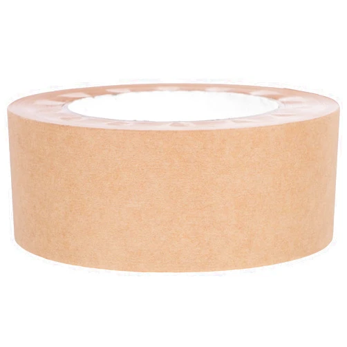 SHINEOFI 1 Roll Gummed Paper Tape Water Activated Paper Tape with Reinforced Fiberglass Backing Kraft Packaging Tape for Picture Framing Shipping 48mm