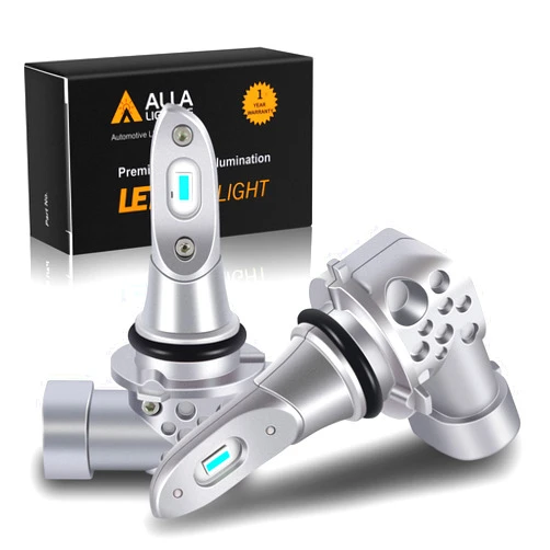 Alla Lighting Newest 8000K Ice Blue LED HB4 9006 Fog Lights Bulbs, 5200Lms Xtreme Super Bright 5530-SMD 12V Upgrade