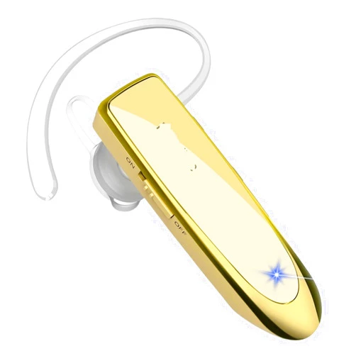 YLYHFKVZN True Wireless Earbuds Bluetooth Headset V5.0 Wireless Earphones Headphones with Mic 24Hrs Earbuds Earpiece Handsfree(EN Gold with Bag)