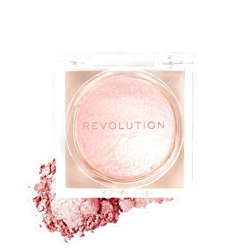 Makeup Revolution Beam Bright Highlighter, All Over Face Glow, Powder To Liquid Formula, 5 Different Shades, Pink Seduction