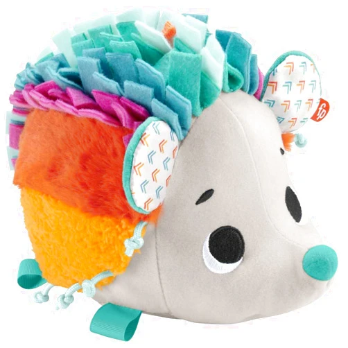 Fisher-Price Newborn Plush Toy Cuddle n' Snuggle Hedgehog with Sounds & Sensory Details for Babies 3+ Months