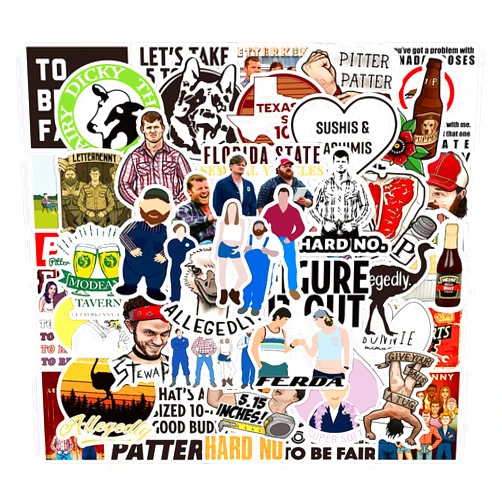 ANGUJC 50pcs Letterkenny Stickers,Funny TV Show Vinyl Stickers Waterproof Trendy for Laptop Hydro Flask Water Bottle Helmet Skateboard Luggage