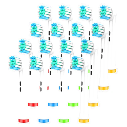 ELFIN Replacement Toothbrush Heads Compatible with Oral B Braun, 16 Pcs Professional Electric Toothbrush Brush Heads Compatible with Oral B Replacement Heads Refill 7000/Pro 1000/9600/500/3000/8000