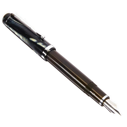 Noodlers Ink Noodler's Ink Konrad Flex Nib Ivory Darkness Piston Fill Fountain Pen