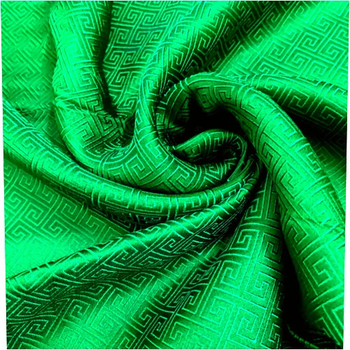 VINSILK Pure Mulberry Silk Fabric, Green Pattern Silk Fabric, Fabric for Clothes, Silk for Sewing, Silk Apparel Fabric, Dress Making, Handmade Silk Fabric, Size of 0.5 Yards, Cut in Continuous Yards.