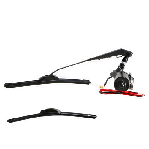 SCHRION 12V Electric Motor Universal UTV Windshield Wiper Kit, Compatible with most UTV RZR Ranger 570 900 1000, 2020 Defender Pro,90 Degree Motor w/ 1 Wiper Arm / 2 Wiper Blades