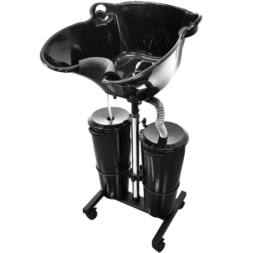 EVGTTI Adjustable Portable Shampoo Bowl with Electric Pump, Hair Washing Station,Includes 2 Buckets, Drain Hoses, Basin Height Adjustable Portable Salon Sink for Home Salon Use
