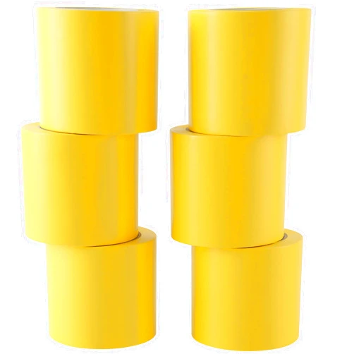 Lichamp 6 Rolls Vinyl Tape, Premium Safety Marking and Traffic Floor Marking Tape, Bundling, Social Distancing, 4 Inch x 36 Yards per Roll, 216 Total Yards, Yellow
