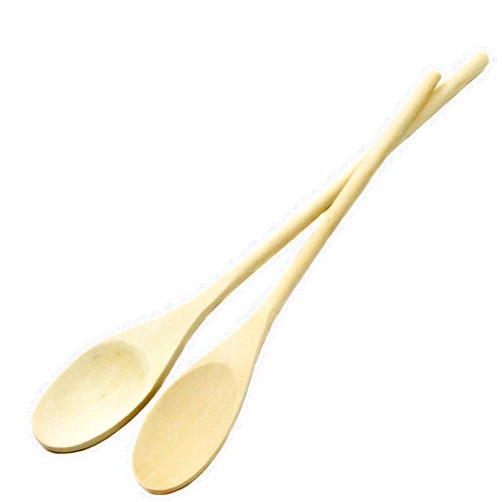 Chef Craft Select Maple Solid Spoon, 12 and 14 inch 2 Piece Set, Natural