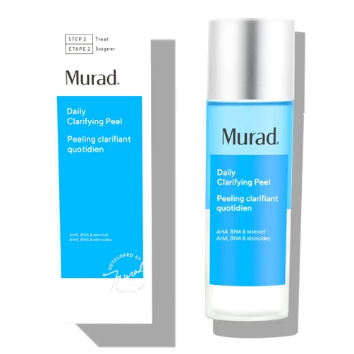 Murad Daily Clarifying Peel – Exfoliating Peel Solution – Resurfacing Retinoid/AHA/BHA Liquid - Skin-Smoothing Retinoid, Salicylic Acid & Glycolic Acid Peel for Face, 3.2 Fl Oz