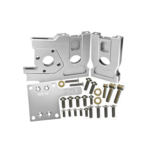 GPM Aluminum 7075-T6 Center Differential Mount Quick Release Motor Base for Traxxas 1/8 4WD Sledge Monster Truck 95076-4 - 30Pc Set Silver