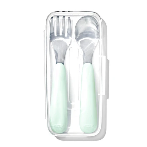 OXO Tot On-The-Go Fork and Spoon Set - Opal