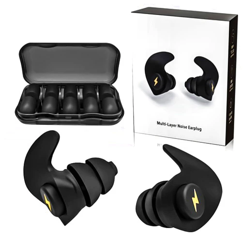 PDTXCLS Ear Plugs for Sleeping Noise Cancelling,6 Pairs Comfortable Silicone Sound Blocking Earplugs, Washable Reusable Earplugs for Sleeping, Study,Work, Snoring, Shooting, Concerts