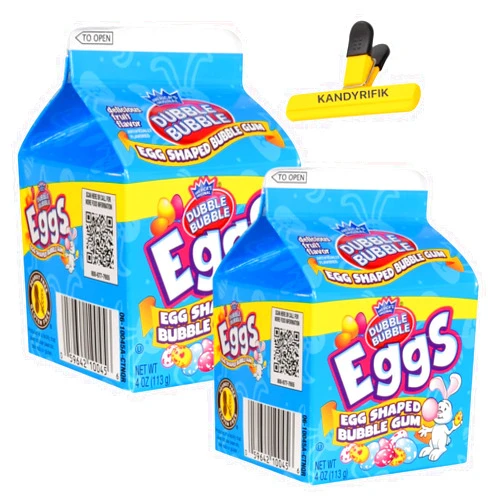 KANDYRIFIK EASTER BUSKET FILLERS (2 PACK DUBBLEEGGS) | Dubble Bubble Egg-Shaped Gum, 4 oz