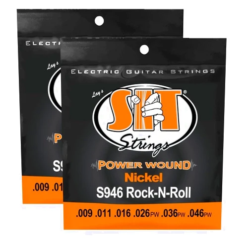 SIT Strings S.I.T. Strings S946 Rock N' Roll Nickel Power Wound Electric Guitar String - 2 Sets