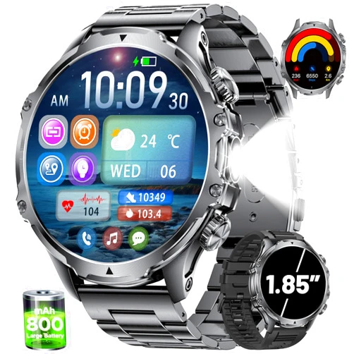 SUNKTA Military Smart Watch for Men,1.85