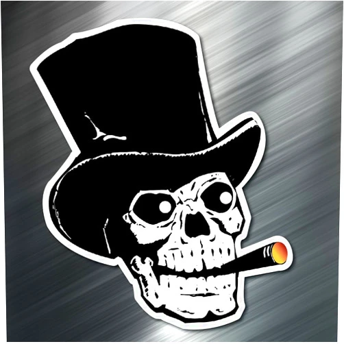 Generic Skull Top Hat car Sticker Auto Race Drift JDM Decal Boost Tuner Euro Funny Sticker Window Peep Decal Car Auto Puppy lab Sticker Vinyl Decal for Car Bumper Laptop Window Locker, 3.5