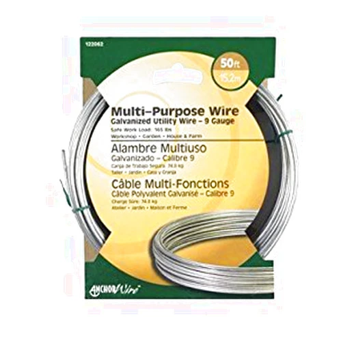 Hillman 50 ft. L Galvanized Steel 9 Ga. Wire