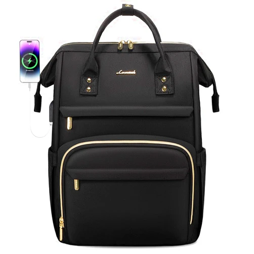 LOVEVOOK Laptop Backpack for Women Teacher Backpack Nurse Bag,Work Bag Backpack Purse Bag Anti-Theft Travel Backpack with USB Charging Port,14 Inch Backpack for College Business Casual