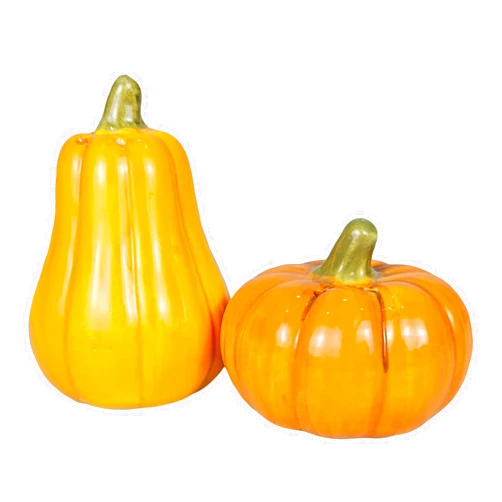 Hanna's Handiworks Hanna’s Handiworks Happy Fall Halloween Pumpkin and Gourd Salt & Pepper Shaker Set – Seasonal Vintage Condiment Dispensers for Tabletop and Display – Hand Casted – Heavy Duty & Quality Ceramic