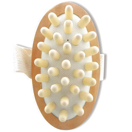 Kootinn Natural Wooden Anti Cellulite Massager Wood Hand-Held Massager Body Brush Muscle Relax Sauna Spa Head Massage Brush
