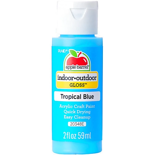By Apple Barrel Apple Barrel Gloss Acrylic Paint in Assorted Colors (2-Ounce), 20348 Tropical Blue