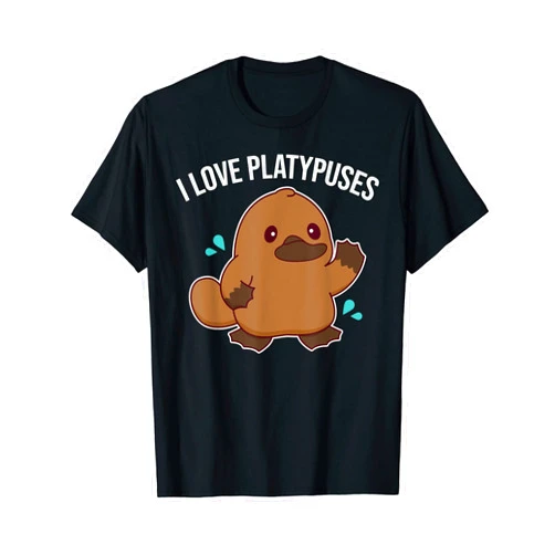 Cute Platypus Exotic Animal Lovers Clothing I Love Platypuses Cute Platypus Graphic T-Shirt
