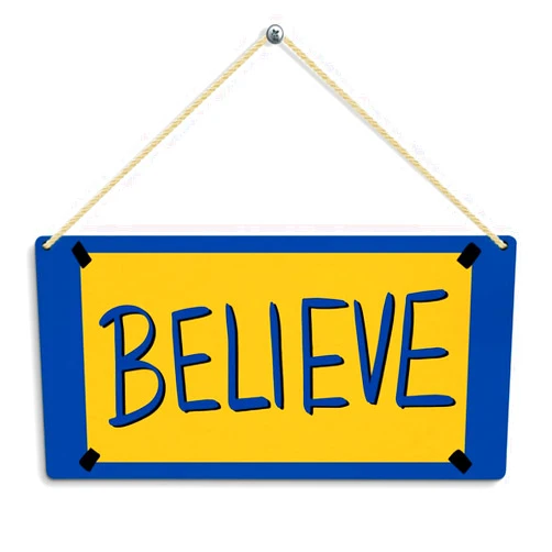 LOTHUY Motivational Believe Sign Ted Gift Lasso TV Show Decor Home Office Front Door Hanging Plaque Decor Soccer Football Coach Gifts for Ted Fans Lasso 12 X 6 Inch