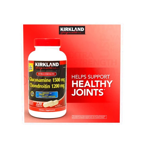 Kirkland Signature Extra Strength Glucosamine HCI 1500 mg Chondroitin Sulfate 1200 mg - 190 Tablets