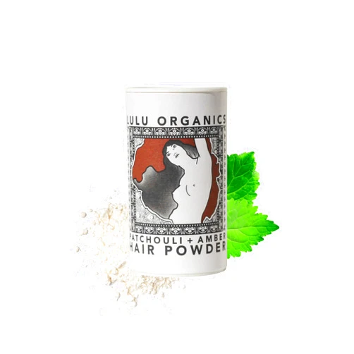 Lulu Organics Dry Shampoo Powder for Dark, Blonde and Oily Hair, All Natural Body Powder for Women and Men, Paraben & Talc free No White Cast Synthetic Fragrance, Travel Size, Patchouli and Amber -1oz