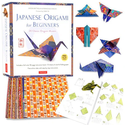 By Vanda Battaglia (Author), Francesco Decio (Author) Japanese Origami for Beginners Kit: 20 Classic Origami Models: Kit with 96-page Origami Book, 72 Origami Papers and Instructional Videos: Great for Kids and Adults!