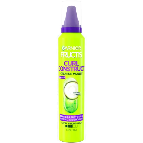 Garnier Fructis Style Curl Construct Creation Mousse, 6.8 Oz, 1 Count (Packaging May Vary)