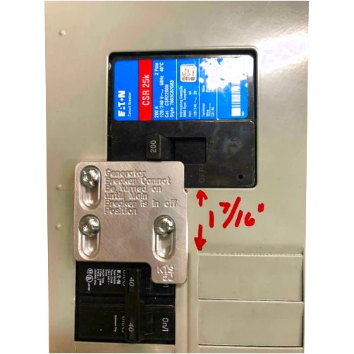 Wired Rite WR-50 Generator Interlock kit Compatible with Eaton or Cutler Hammer br 150 or 200 amp Panels