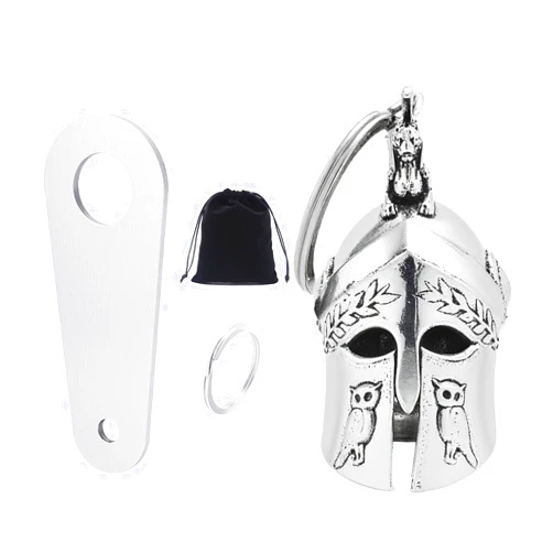 Chinovi Motorcycle Bells for Bikers Guardian Angel Gremlin Bells for Good Luck & Protection Automotive Interior Accessories Keychain